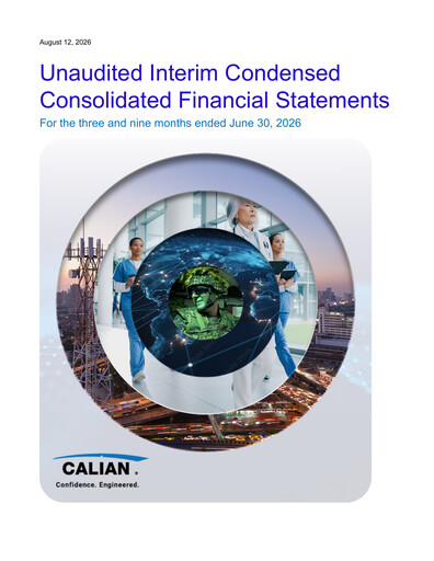 Thumbnail Calian Group Quarterly Report 2026-q3