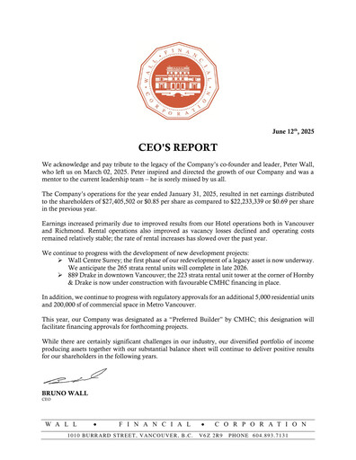 Thumbnail Wall Financial Corporation Financial Statement fy2025