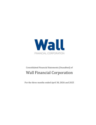 Vorschaubild Wall Financial Corporation Quartalsbericht fy2027-q1