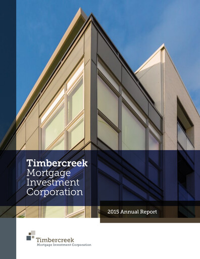 Thumbnail Timbercreek Financial Annual Report 2015