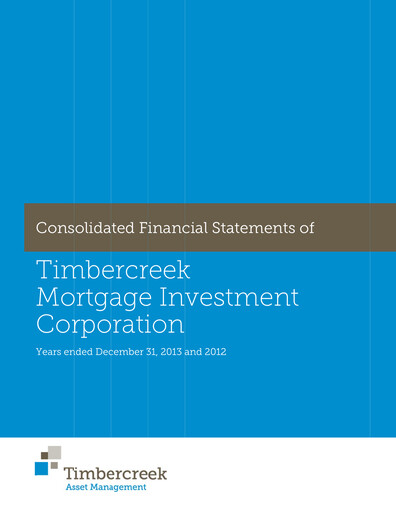 Thumbnail Timbercreek Financial Financial Statement 2013