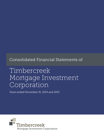 Thumbnail Timbercreek Financial Financial Statement 2014