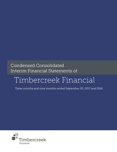 Thumbnail Timbercreek Financial Quarterly Report 2017-q3
