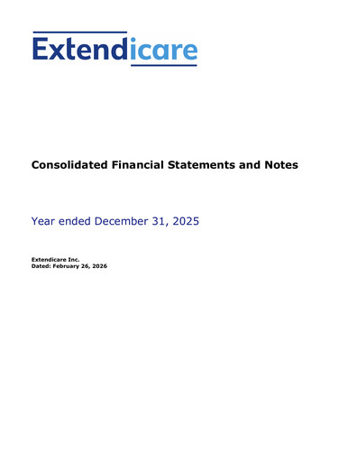 Thumbnail Extendicare Financial Statement 2025