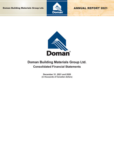 Thumbnail Doman Building Materials Group Financial Statement 2021