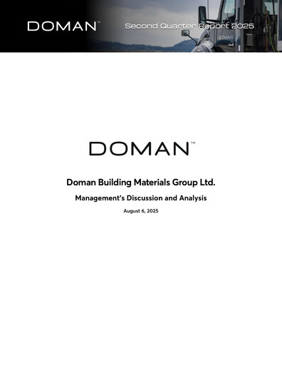 Thumbnail Doman Building Materials Group Quarterly Report 2025-q2