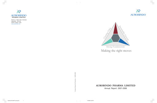 Thumbnail Aurobindo Pharma
 Annual Report 2007-2008