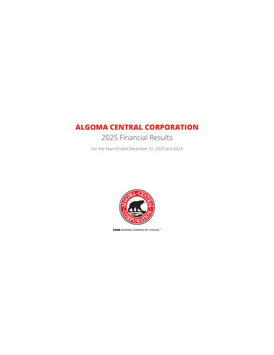 Thumbnail Algoma Central Corporation Financial Report 2025
