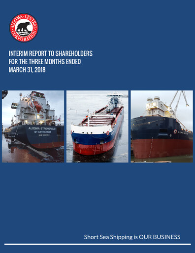 Thumbnail Algoma Central Corporation Quarterly Report 2018-q1