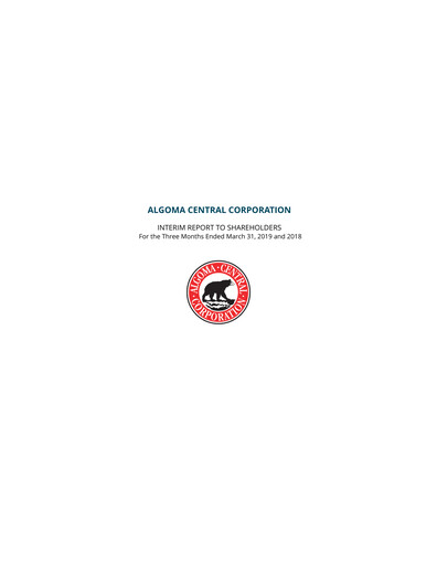 Thumbnail Algoma Central Corporation Quarterly Report 2019-q1