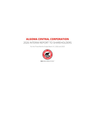 Thumbnail Algoma Central Corporation Quarterly Report 2026-q1