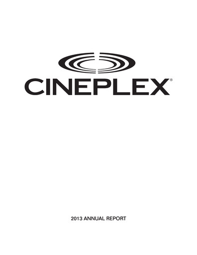 Thumbnail Cineplex Annual Report 2013