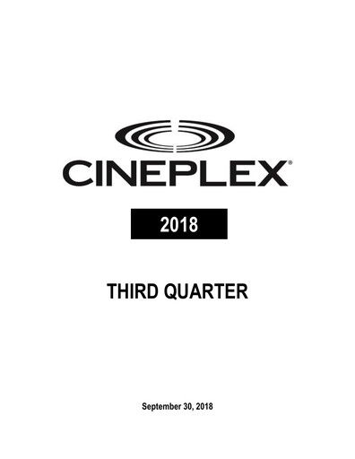 Miniature Cineplex Rapport trimestriel 2018-q3