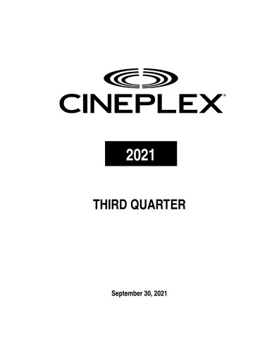 Miniature Cineplex Rapport trimestriel 2021-q3