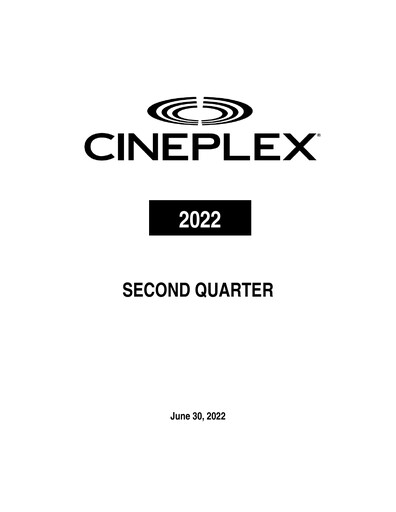 Miniature Cineplex Rapport trimestriel 2022-q2
