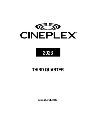 Miniature Cineplex Rapport trimestriel 2023-q3