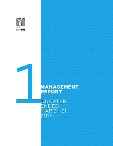 Thumbnail 5N Plus Financial Report 2017-q1