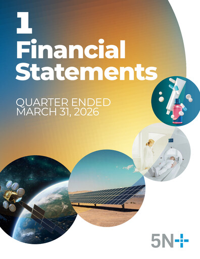 Miniature 5N Plus Bilan financier 2026-q1