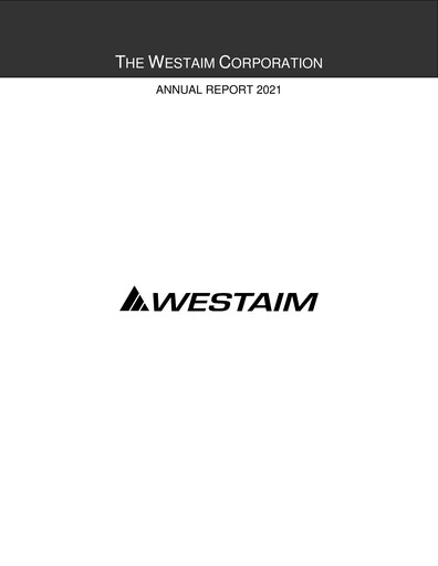 Thumbnail The Westaim Corporation Annual Report 2021