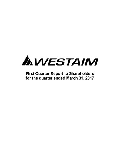 Thumbnail The Westaim Corporation Quarterly Report 2017-q1