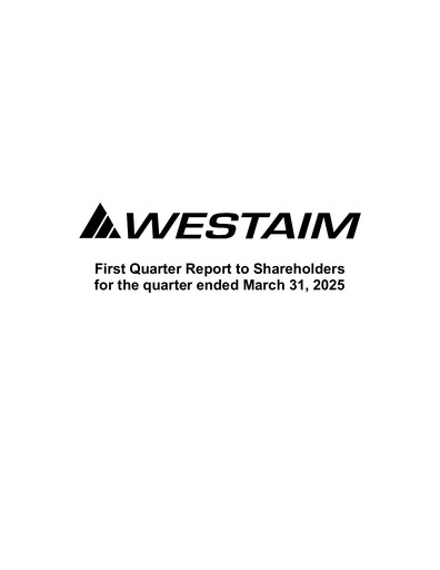 Thumbnail The Westaim Corporation Quarterly Report 2025-q1