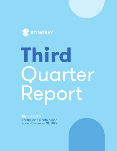 Thumbnail Stingray Group Quarterly Report fy2025-q3