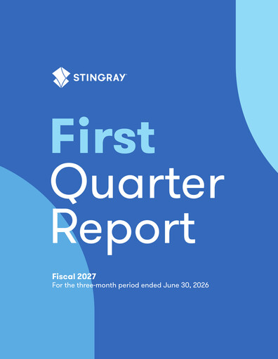 Thumbnail Stingray Group Quarterly Report fy2027-q1