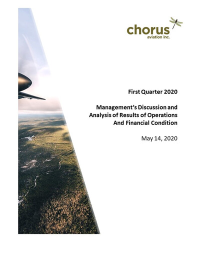 Thumbnail Chorus Aviation Quarterly Report 2020-q1