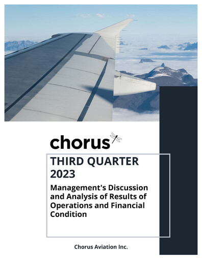Thumbnail Chorus Aviation Quarterly Report 2023-q3
