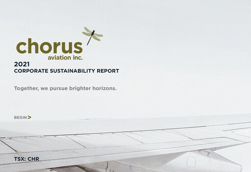 Thumbnail Chorus Aviation Sustainability Report 2021