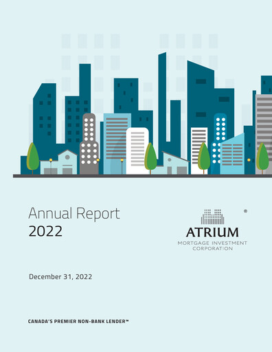 Thumbnail Atrium Mortgage Investment Annual Report 2022