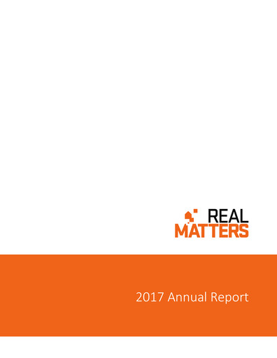 Thumbnail Real Matters Annual Report 2017