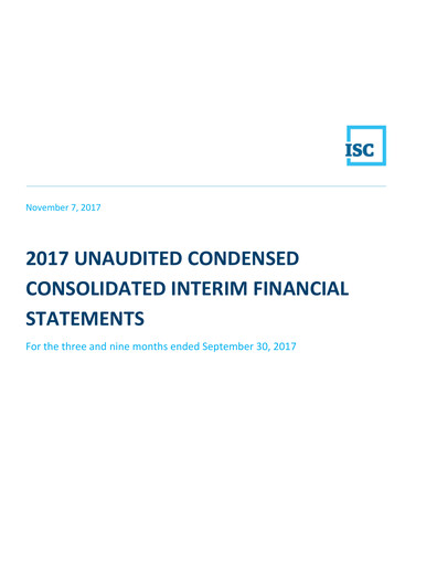 Thumbnail Information Services Corporation Quarterly Report 2017-q3