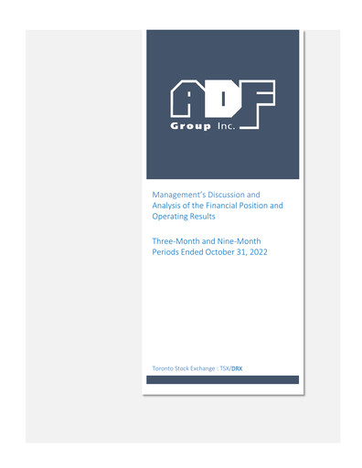 Thumbnail ADF Group Quarterly Report fy2023-q3
