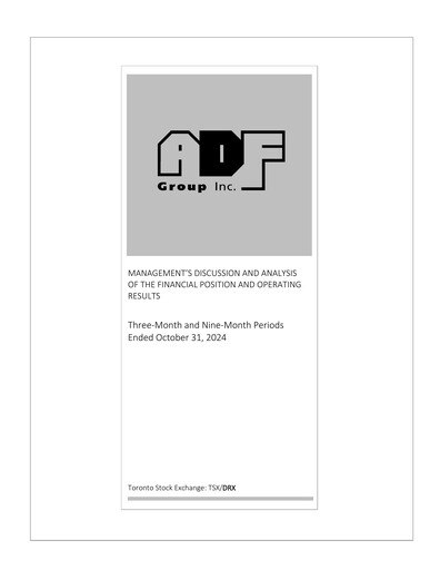 Thumbnail ADF Group Quarterly Report fy2025-q3