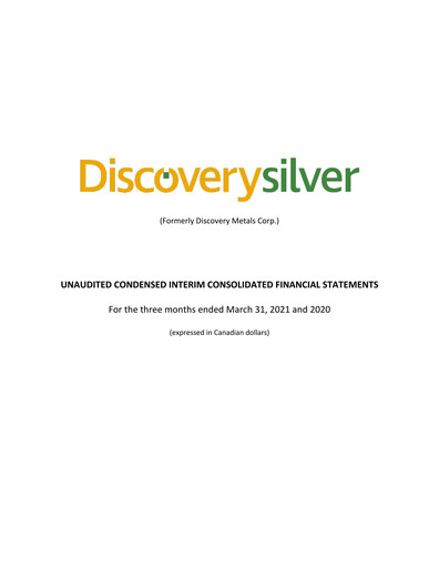 Vorschaubild Discovery Silver Corp. Quartalsbericht 2021-q1