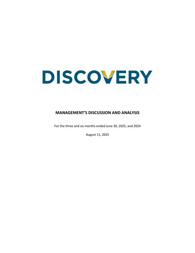 Thumbnail Discovery Silver Corp. Quarterly Report 2025-q2
