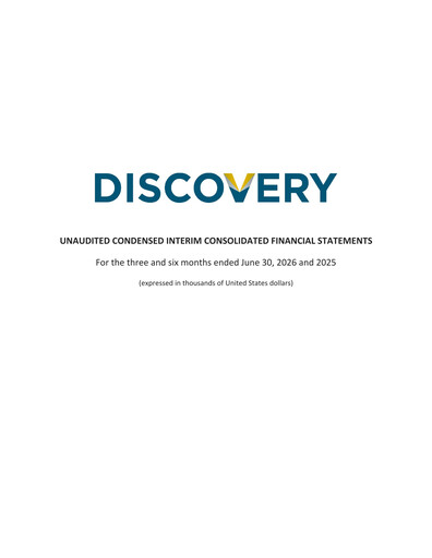 Thumbnail Discovery Silver Corp. Quarterly Report 2026-q2