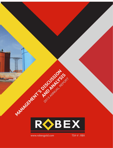 Thumbnail Robex Resources Annual Report 2013