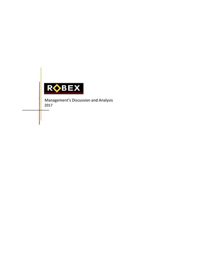 Thumbnail Robex Resources Annual Report 2017