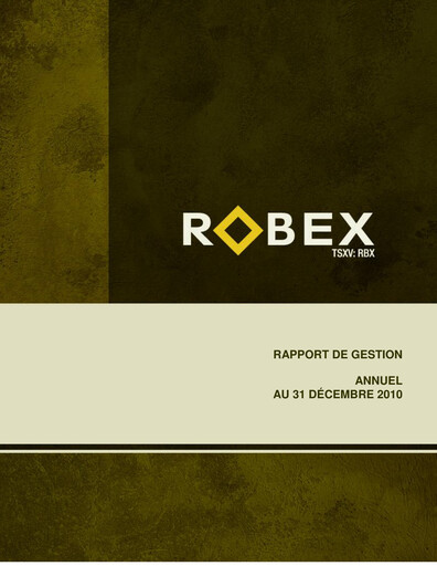 Thumbnail Robex Resources Annual Report 2010