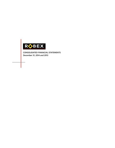 Thumbnail Robex Resources Financial Statement 2014