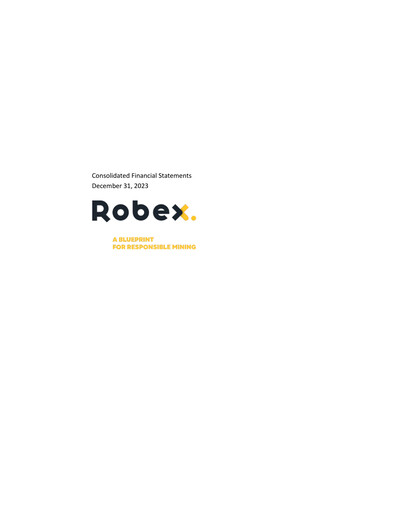 Thumbnail Robex Resources Financial Statement 2023