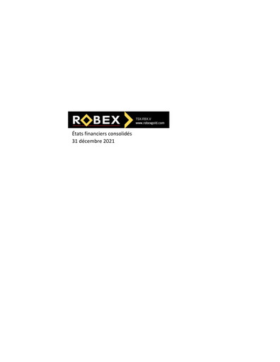 Thumbnail Robex Resources Financial Statement 2021
