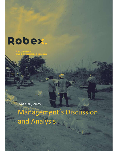 Thumbnail Robex Resources Quarterly Report 2025-q1