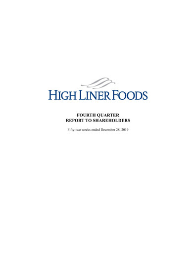 Thumbnail High Liner Foods Quarterly Report 2019-q4