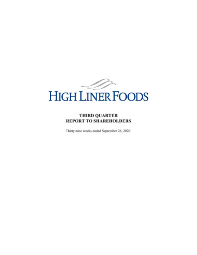 Thumbnail High Liner Foods Quarterly Report 2020-q3