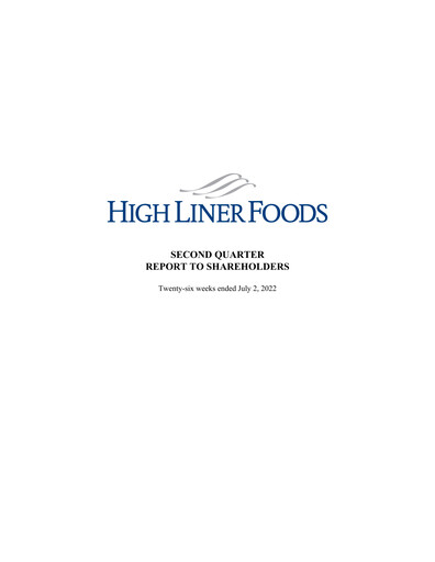 Thumbnail High Liner Foods Quarterly Report 2022-q2