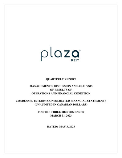 Miniature Plaza Retail REIT Rapport trimestriel 2023-q1