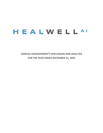 Thumbnail Healwell AI Annual Report 2025